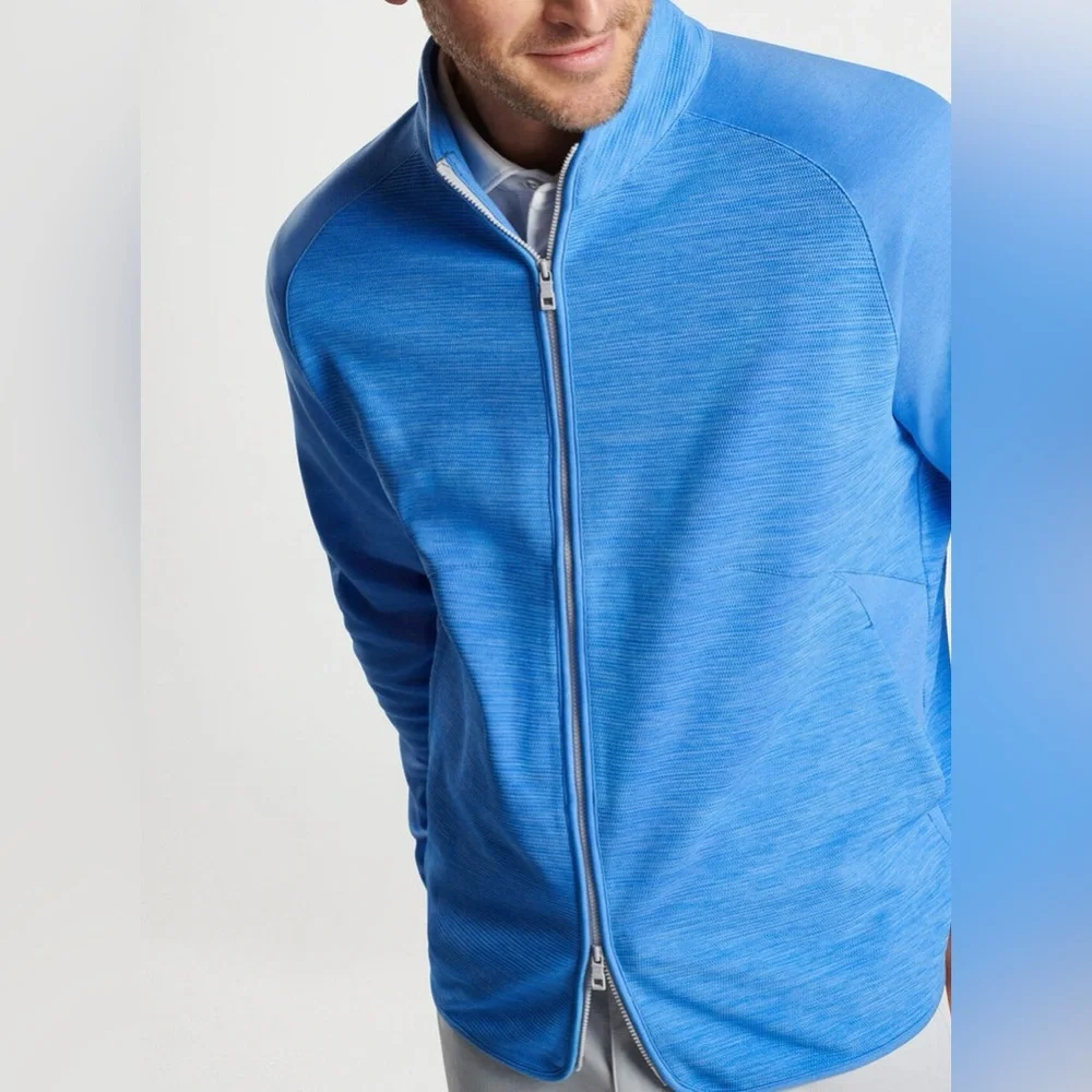 Peter Millar Liberty Blue Vista Hybrid Full-Zip Jacket MF24EK43 Golf - Picture 3 of 6